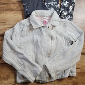 Girls Justice Gray Zip Jacket Leggings Size 12